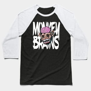 Monkey Brains Black Shirt Color Baseball T-Shirt